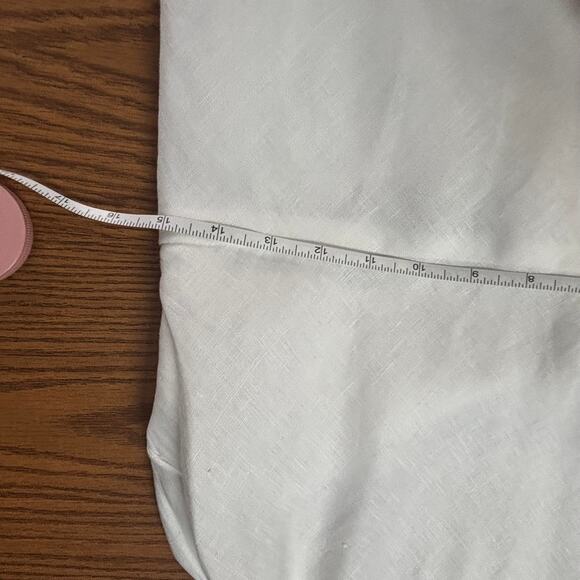 New Dissh Andrea White Linen Midi Dress Womens 12 Maxi Open Back Bridal Party - Picture 13 of 13